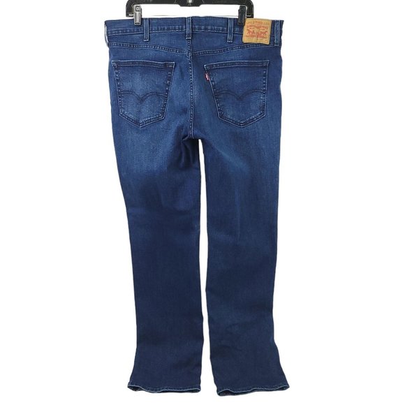 Levis 541 Athletic Taper Fit Jeans Denim Mens 38 x 32 Altered Hem Dark Wash - Picture 2 of 8